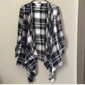 Motherhood nursing black white plaid shawl large